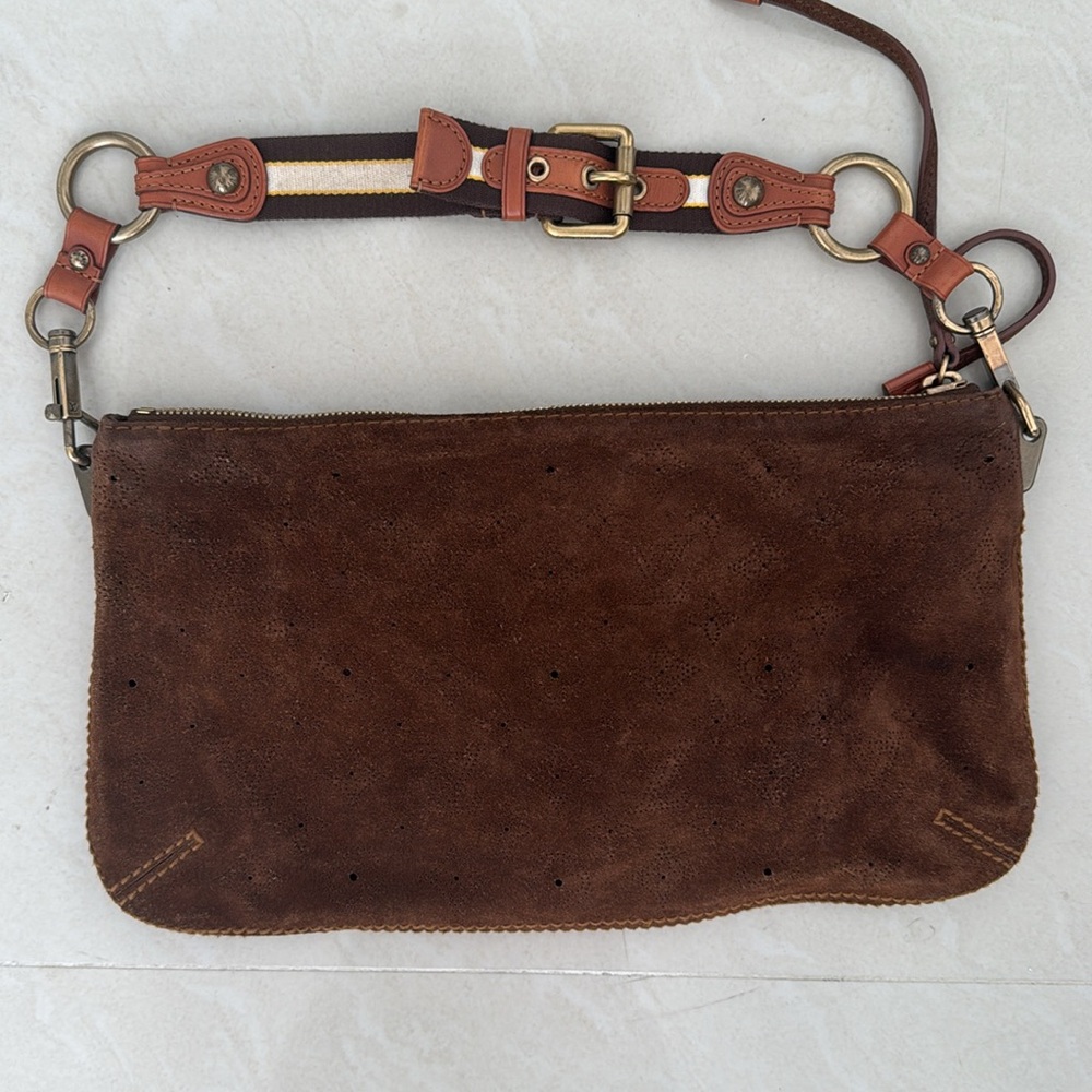 Rare Authentic Louis Vuitton Brown Suede Bag - Picture 14 of 14
